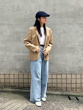 「ハンチング」｜「アイテム（バレエシューズ）」を使った、.*Shiori*.さん（レディース・163cm）の秋コーディネート