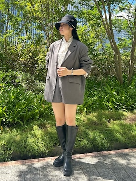「ESPERANZA（エスペランサ）のアイテム（ブーツ）」を使った、.*Shiori*.さん（レディース・163cm）の秋コーディネート