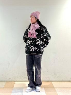 「runningHIGH（ランニングハイ）のアイテム」を使った、しーちゃんさん（レディース・163cm）の冬コーディネート