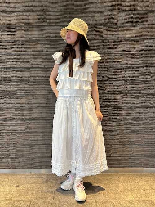 arth Ladder Ribbon PP Bucket 麦わら帽子 arth Ladder Ribbon PP Bucket 麦わら帽子