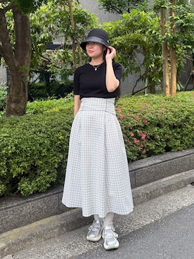 「Chapeau d' O（シャポードオー）のアイテム」を使った、しーちゃんさん（レディース・163cm）の夏コーディネート