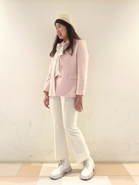 「韓国好きな人と繋がりたい」｜「アイテム（ハンチング/ベレー帽）」を使った、.*Shiori*.さん（レディース・163cm）の秋コーディネート