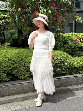 「one after another NICE CLAUP（ワンアフターアナザーナイスクラップ）のアイテム」を使った、しーちゃんさん（レディース・163cm）の春コーディネート