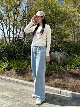「GU（ジーユー）のアイテム」を使った、.*Shiori*.さん（レディース・163cm）の夏コーディネート