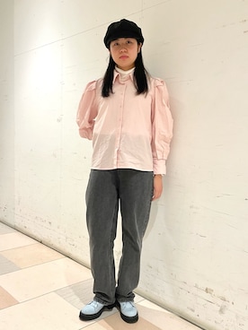 「タートルネック」｜「アイテム（キャスケット）」を使った、.*Shiori*.さん（レディース・163cm）の冬コーディネート