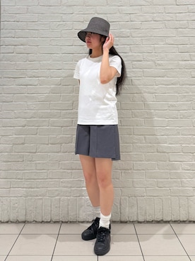 「FILA（フィラ）のアイテム（シューズ）」を使った、.*Shiori*.さん（レディース・163cm）の夏コーディネート