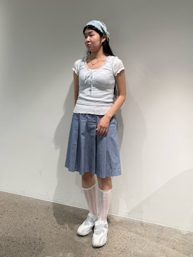 「FILA（フィラ）のアイテム」を使った、しーちゃんさん（レディース・163cm）の夏コーディネート