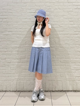 「FILA（フィラ）のアイテム（シューズ）」を使った、.*Shiori*.さん（レディース・163cm）の夏コーディネート