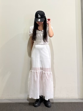 「FILA（フィラ）のアイテム（シューズ）」を使った、.*Shiori*.さん（レディース・163cm）の夏コーディネート
