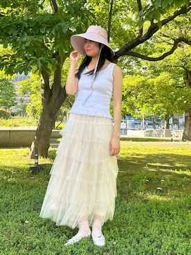 .*Shiori*.さんの「ティアードチュールスカート」を使ったコーディネート