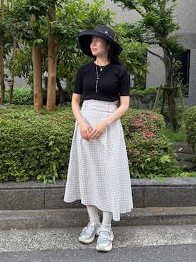 「Chapeau d' O（シャポードオー）のアイテム」を使った、しーちゃんさん（レディース・163cm）の夏コーディネート