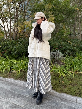 「アイテム（キャスケット）」を使った、.*Shiori*.さん（レディース・163cm）の冬コーディネート