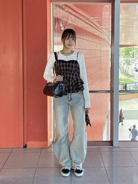 「アイテム（チュニック）」を使った、yuichanさん（レディース・165cm）の秋コーディネート