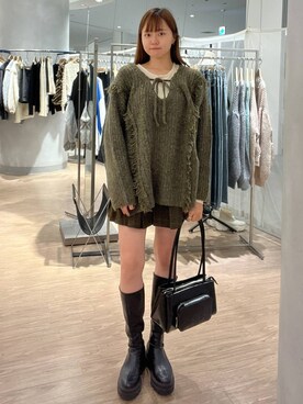 「キッズ服」｜「アイテム（ブーツ）」を使った、yuichanさん（レディース・165cm）の秋コーディネート