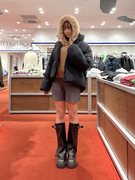 「デート/ロマンティック」｜「アイテム（ダウンジャケット/コート）」を使った、yuichanさん（レディース・165cm）の秋コーディネート