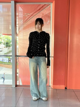 「CRANK（クランク）のアイテム（カーディガン/ボレロ）」を使った、yuimaruさん（レディース・165cm）の夏コーディネート