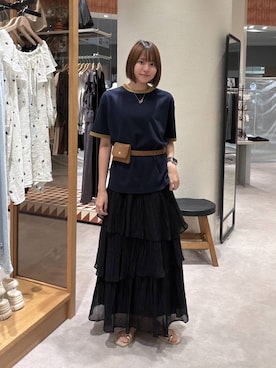 「アイテム（ベルト、イエロー系）」を使った、yuimaruさん（レディース・165cm）の夏コーディネート