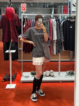 「アイテム（トートバッグ、パープル系）」を使った、yuichanさん（レディース・165cm）の夏コーディネート