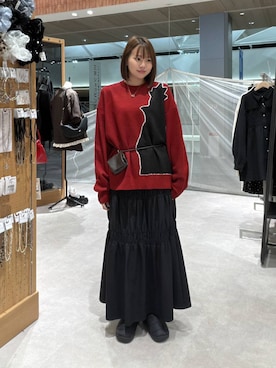 「LOWRYS FARM（ローリーズファーム）のマルチＷＡＹポーチ　1054973（Fannypack、ブラウン系）」を使った、yuimaruさん（レディース・165cm）の秋コーディネート