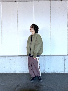 「CIAOPANIC TYPY（チャオパニックティピー）のアイテム（ブルゾン）」を使った、KAZUMASAさん（メンズ・163cm）の秋コーディネート