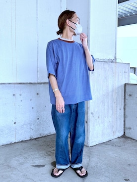 「SAKULA（サクラ）のアイテム」を使った、KAZUMASAさん（メンズ・163cm）の夏コーディネート