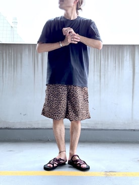 「CIAOPANIC TYPY（チャオパニックティピー）のアイテム（サンダル）」を使った、KAZUMASAさん（メンズ・163cm）の夏コーディネート