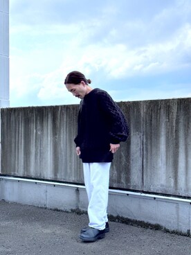 「重ね着ベストシーズン」｜「アイテム（スウェットパンツ）」を使った、KAZUMASAさん（メンズ・163cm）の秋コーディネート