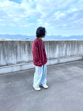 「CIAOPANIC TYPY（チャオパニックティピー）のアイテム（スウェット）」を使った、KAZUMASAさん（メンズ・163cm）の秋コーディネート