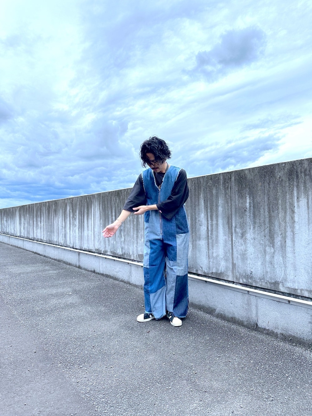 etsinta／エシンタ】デニムパッチワークオールインワンを使った人気 