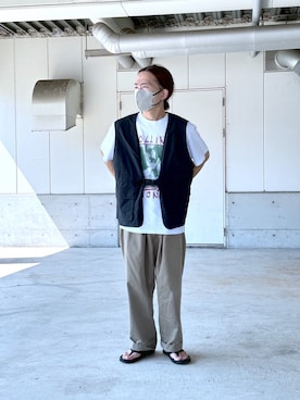 「SAKULA（サクラ）のアイテム」を使った、KAZUMASAさん（メンズ・163cm）の夏コーディネート