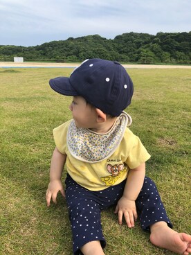 「babyGAP（babyGAP）のアイテム（帽子）」を使った、ちえいつさん（レディース・161cm）の夏コーディネート