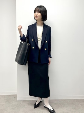 「ROPE'（ロペ）のポインテッドVカットパンプス（パンプス）」を使った、suzuさん（レディース・162cm・10代）の秋コーディネート
