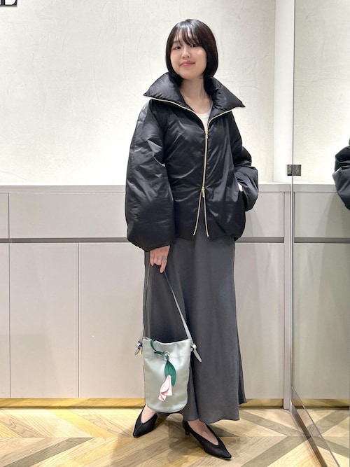 ハイネックジップショート丈ダウンコート/イージーケア・撥水（ダウン