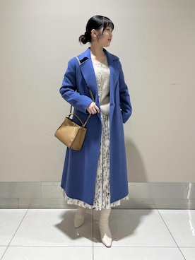 「イエベ」｜「アイテム（チェスターコート）」を使った、suzuさん（レディース・163cm）の秋コーディネート