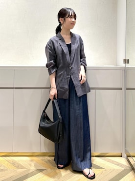 「アイテム（ニット/セーター）」を使った、suzuさん（レディース・162cm）の夏コーディネート