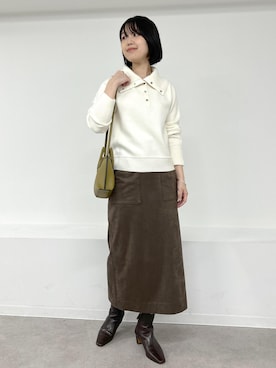 「アイテム（トップス）」を使った、suzuさん（レディース・162cm・10代）の秋コーディネート