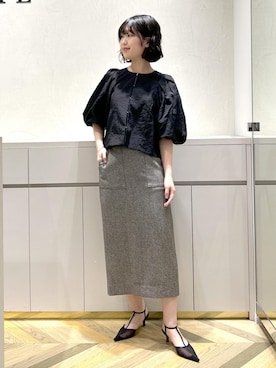「アイテム（トップス）」を使った、suzuさん（レディース・162cm・10代）の秋コーディネート