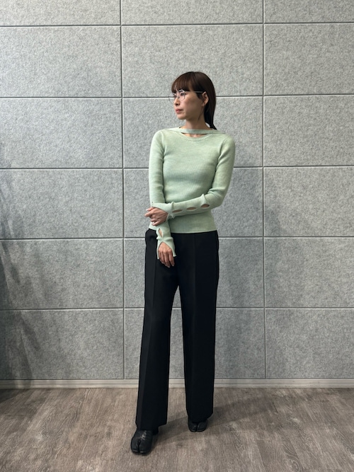 ニット・セーター melange knit cutting pullover melange knit cutting pullover（ニット/セーター） | CODE A