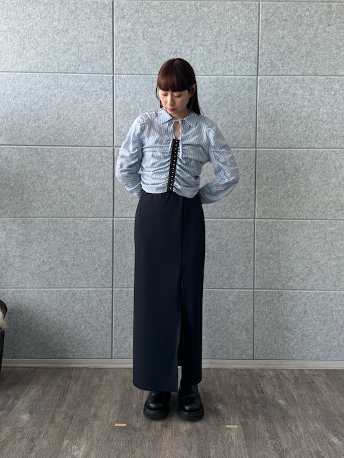 セール】Lyocell stripe blouse（シャツ/ブラウス）｜CODE A（コード