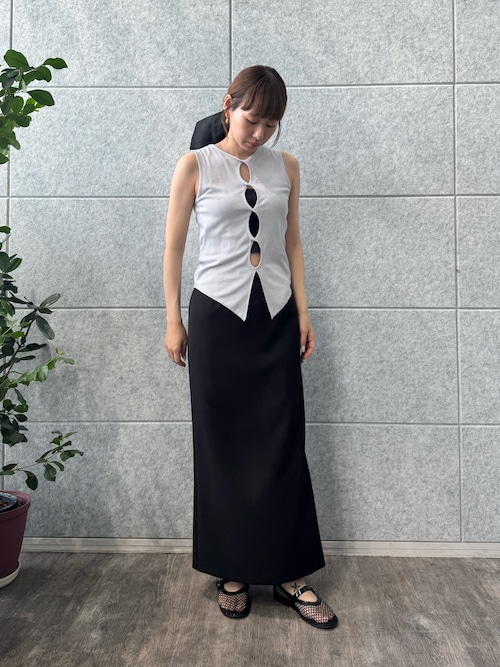 【新品未使用】Black&White スカート セール】sensual satin skirt（スカート）｜CODE A（コードエー