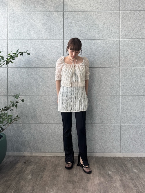 CODE A コードエー　sheer gather blouse sheer gather blouse（シャツ/ブラウス）｜CODE A（コードエー