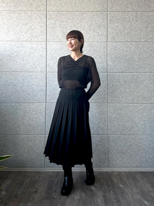 pleated gabardine skirt（スカート）｜CODE A（コードエー）の