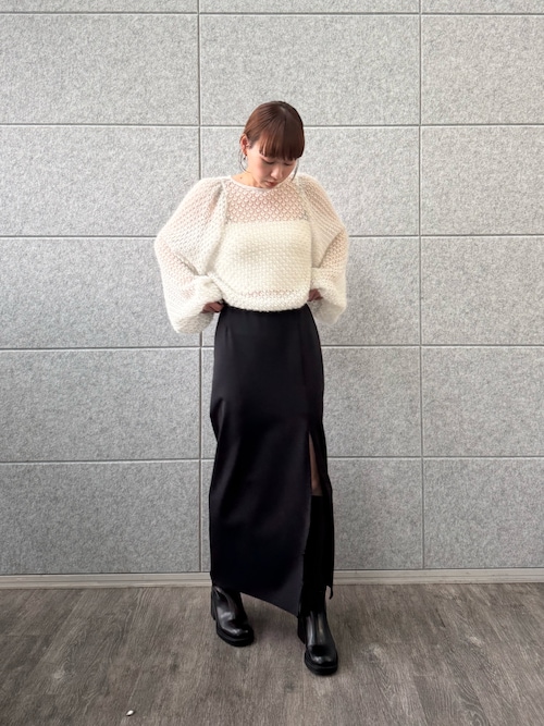 2way sheer mohair pullover（ニット/セーター）｜CODE A