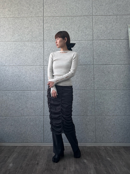セール】melange knit cutting pullover（ニット/セーター