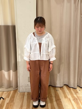 「SM2（エスエムツー）のアイテム（オールインワン・サロペット）」を使った、か なさん（レディース・152cm）の夏コーディネート