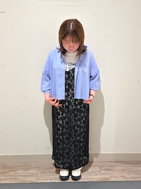 「Samansa Mos2 blue（サマンサモスモスブルー）のアイテム（ワンピース/ドレス）」を使った、か なさん（レディース・152cm）の春コーディネート