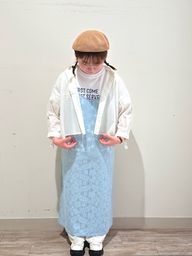 「Samansa Mos2 blue（サマンサモスモスブルー）のアイテム（ワンピース/ドレス）」を使った、か なさん（レディース・152cm）の春コーディネート