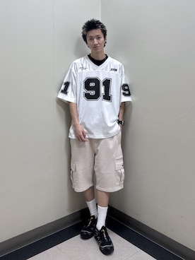 「XLARGE（エクストララージ）のアイテム（トップス）」を使った、永田　京平さん（メンズ・176cm）の春コーディネート