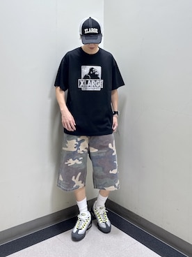 「XLARGE（エクストララージ）のアイテム」を使った、永田　京平さん（メンズ・176cm）の夏コーディネート