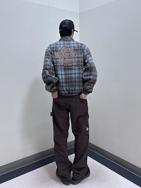 「ブルー」｜「アイテム（その他アウター）」を使った、永田　京平さん（メンズ・176cm）の秋コーディネート